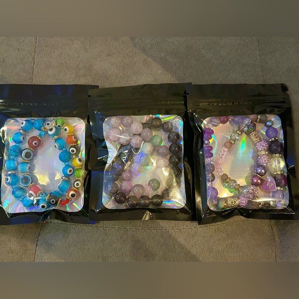 3 New packs of duo Gemstone bracelet sets